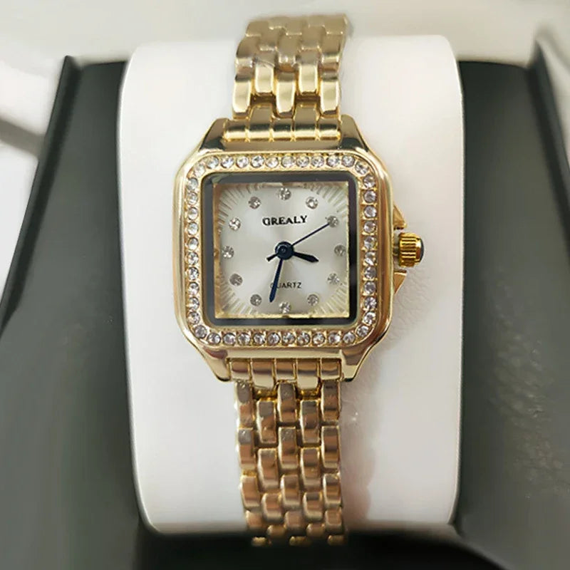 Gold | Silver Tone Vintage Bracelet Watch | Elegant Roman Dial Women’s Luxury Timepiece