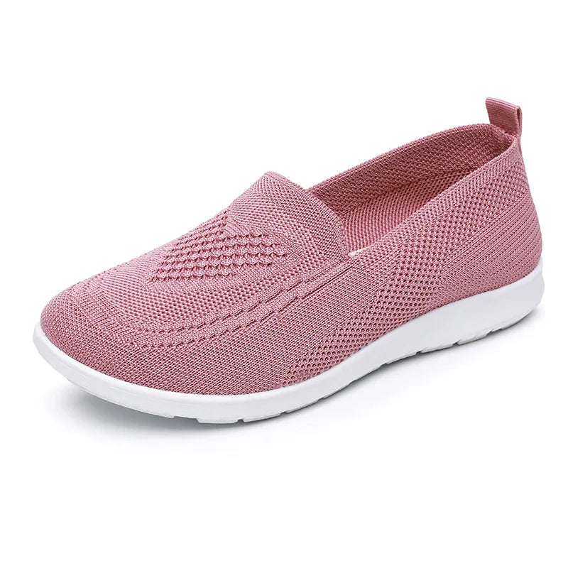 Women’s Casual Slip-On Shoes Breathable Flat Chunky Sole
