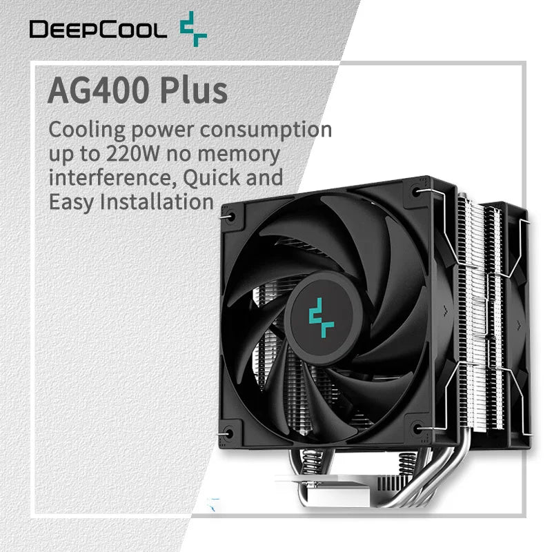 DEEPCOOL AG400 4 Heat pipes Dual Fan CPU Air-Cooling