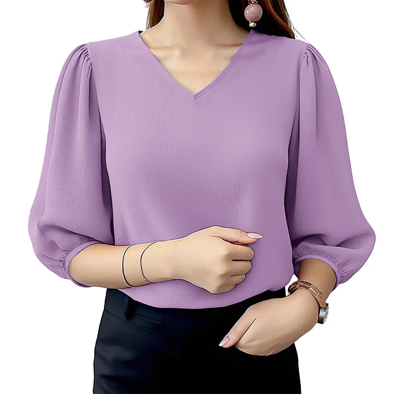 Elegant Puff Sleeve Blouse UK