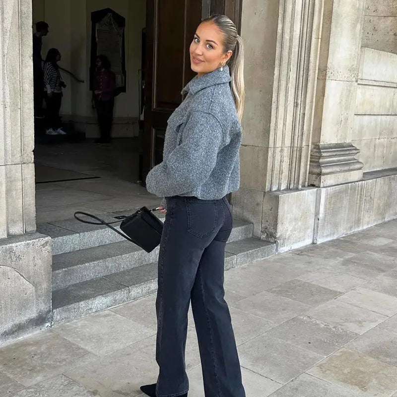 Arlena Cropped Wool-Blend Jacket