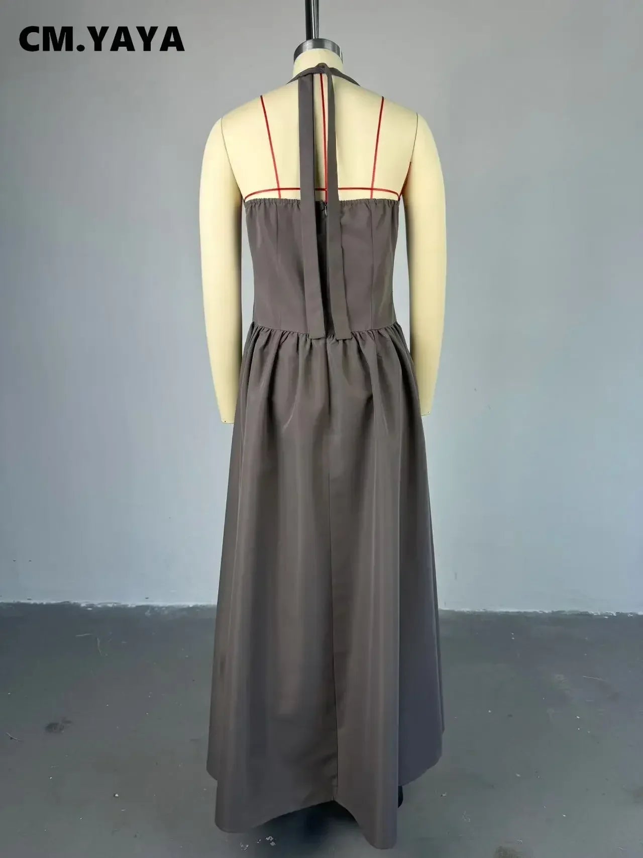 Summer Sleeveless Sweet Strapless Slim Halter Floor-Length Long Women Dress Beach Party Evening Sexy Maxi Dresses