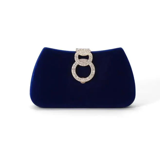 Red Moon Clutch Bags Design Women Clutches Diamonds Golden Velvet Evening Bags Party Wedding Handbags Purse Shoulder Bags