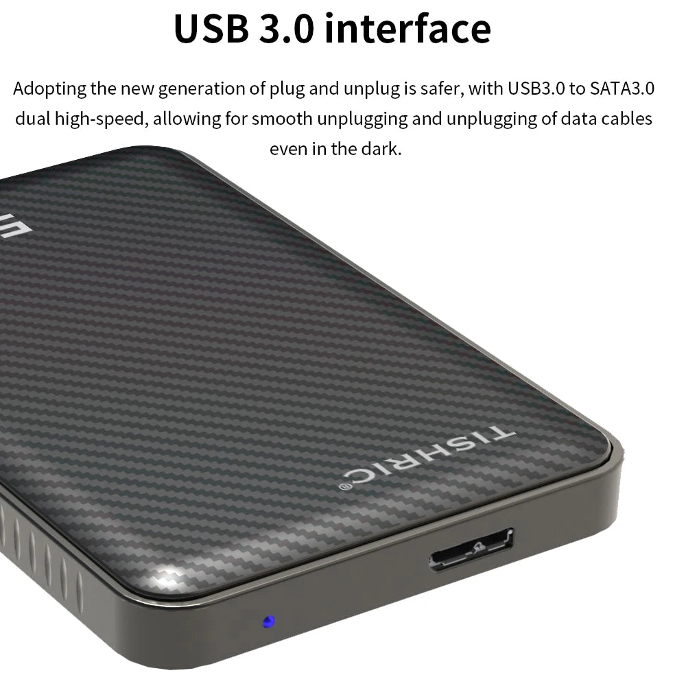 TISHRIC Portable SSD 250G 500G External Hard Drive Storage Device High-speed USB 3.0 Mobile Solid State Drive For Mac/PC/Laptop