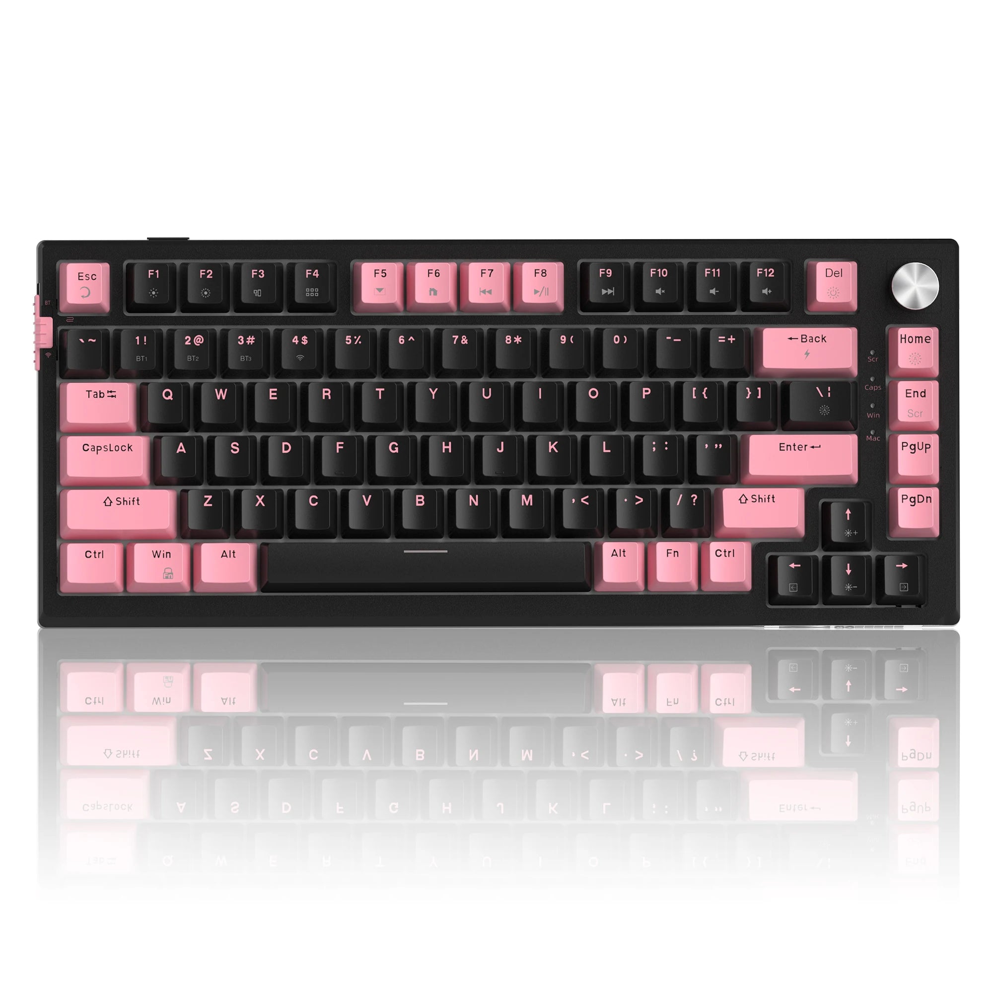 MageGee SKY81 75% Mechanical Gaming Keyboard, RGB Gasket Hot Swappable Wired Custom Creamy Sound Dampening Keyboard with Knob