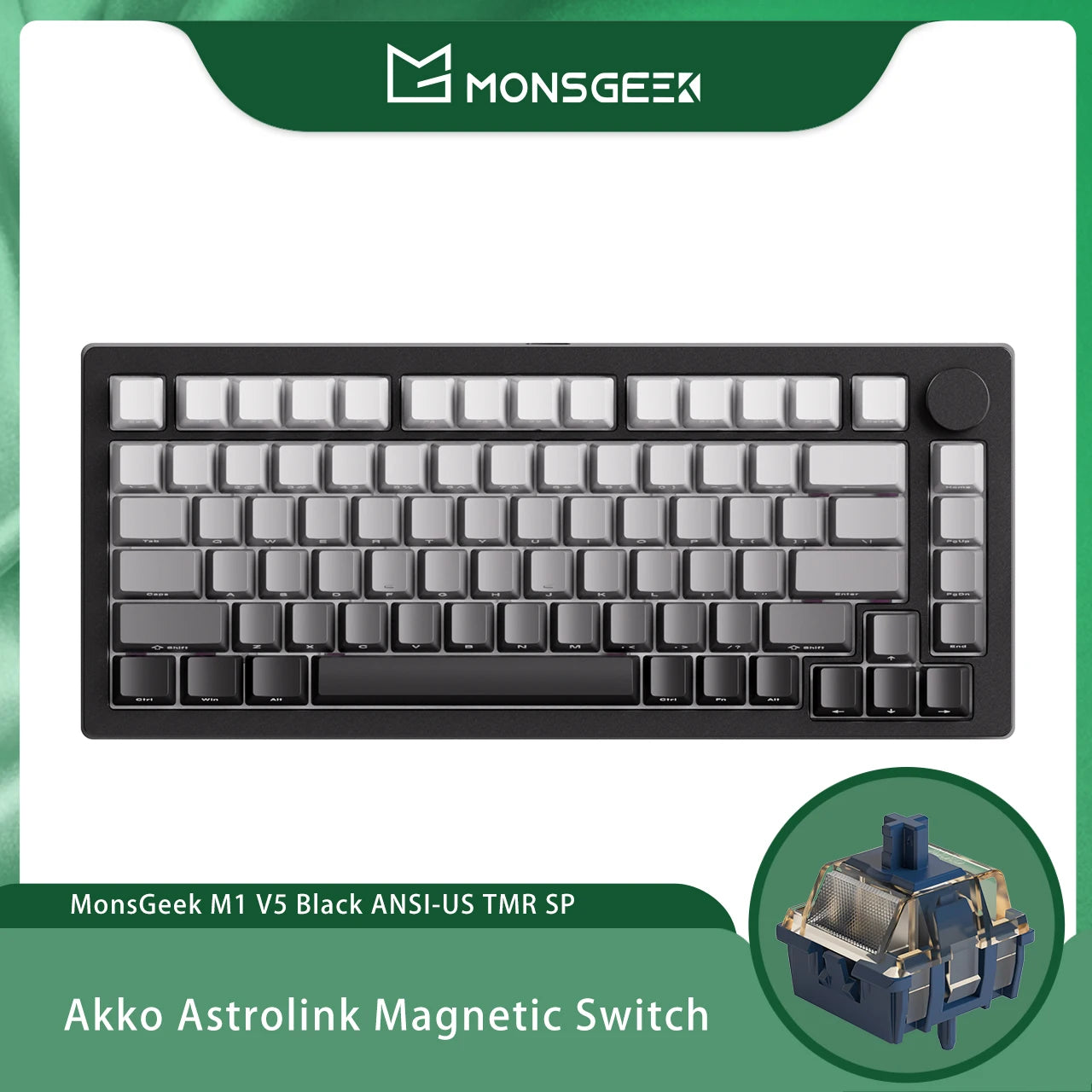 Akko MONSGEEK M1 V5 TMR Rapid Trigger Gaming Keyboard with Magnetic/Mechanical Switches 8K RGB Hot-swap Aluminum Keyboard Gasket