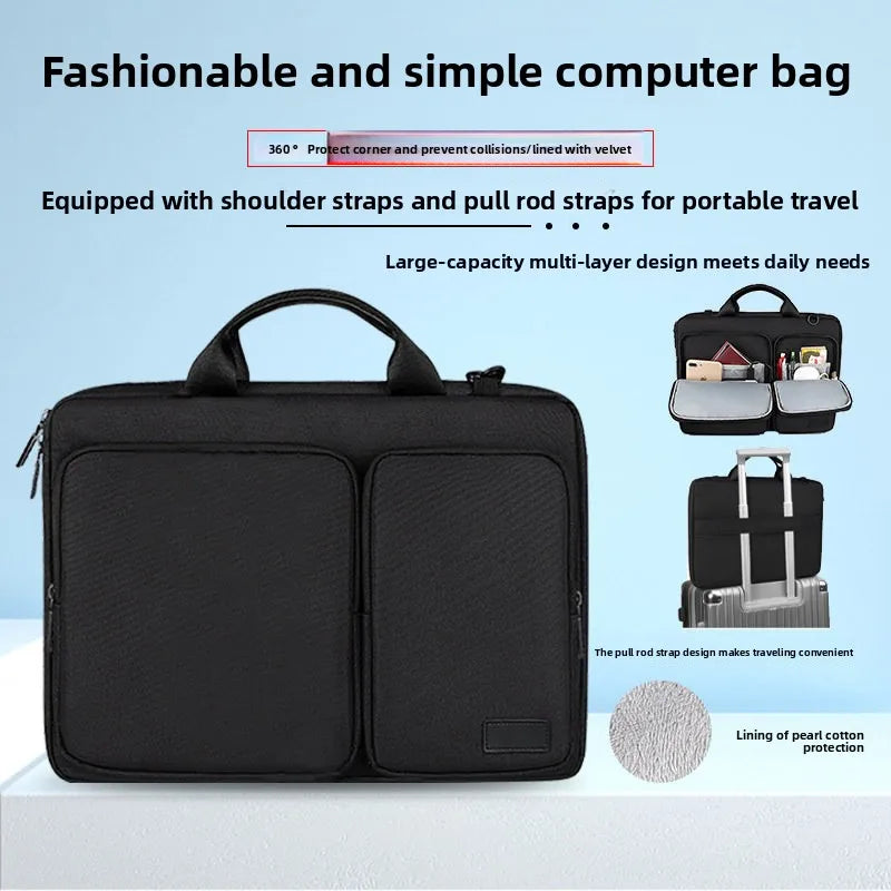 Laptop Bag Handbag 13 14 15 inch for MacBook Air Pro M1 M2 M3 HP Dell Notebook Shoulder Sleeve Protective Computer Briefcase