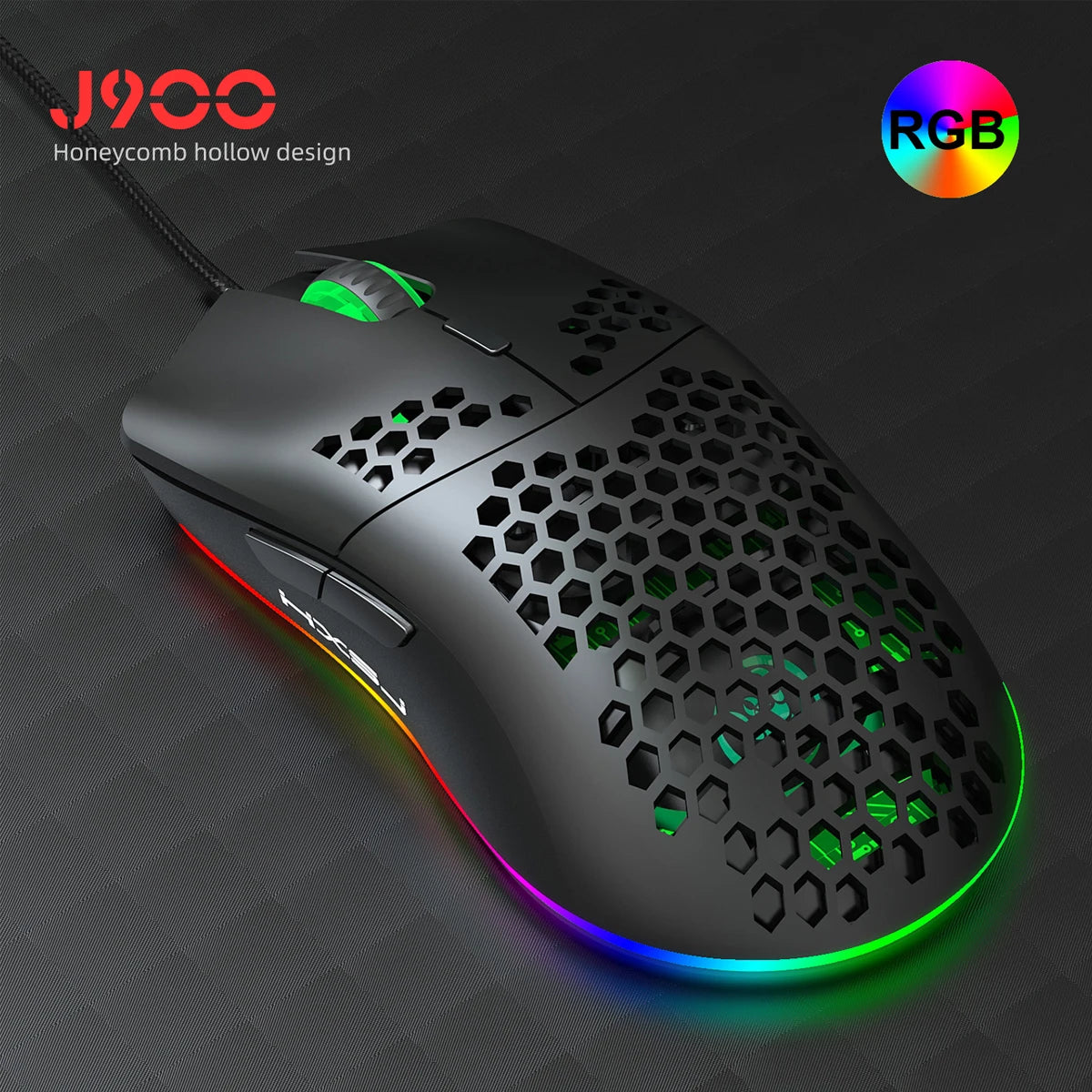 J900 gaming mouse - Black/White High Sensitivity Ergonomic Optical Plug N Play
