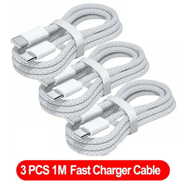 SHUKUI USB-C to USB-C Cable 100W 6A Fast Charging - 3PCS Type-C Charger