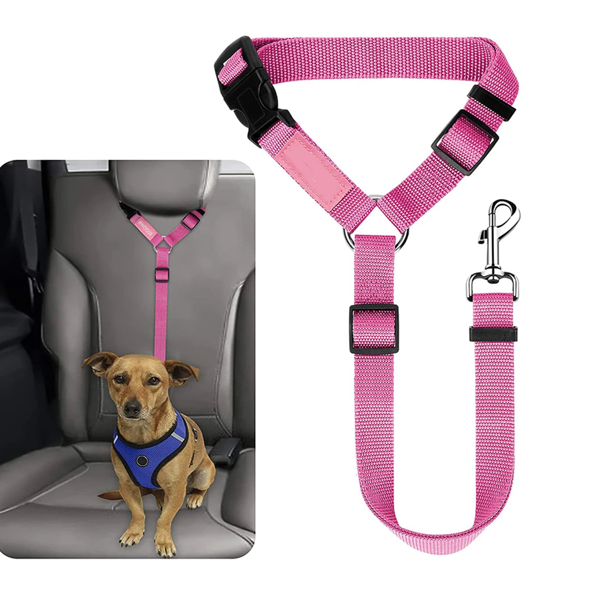 1pc Dog Seat Belt For Vehicle Secure, Pet Car Tether Safety Leash For Dogs In Vehicles, Dog Seatbelt Tether, Dog Seat Belt Buckle, Dog Car Seat Belt Christmas Gift