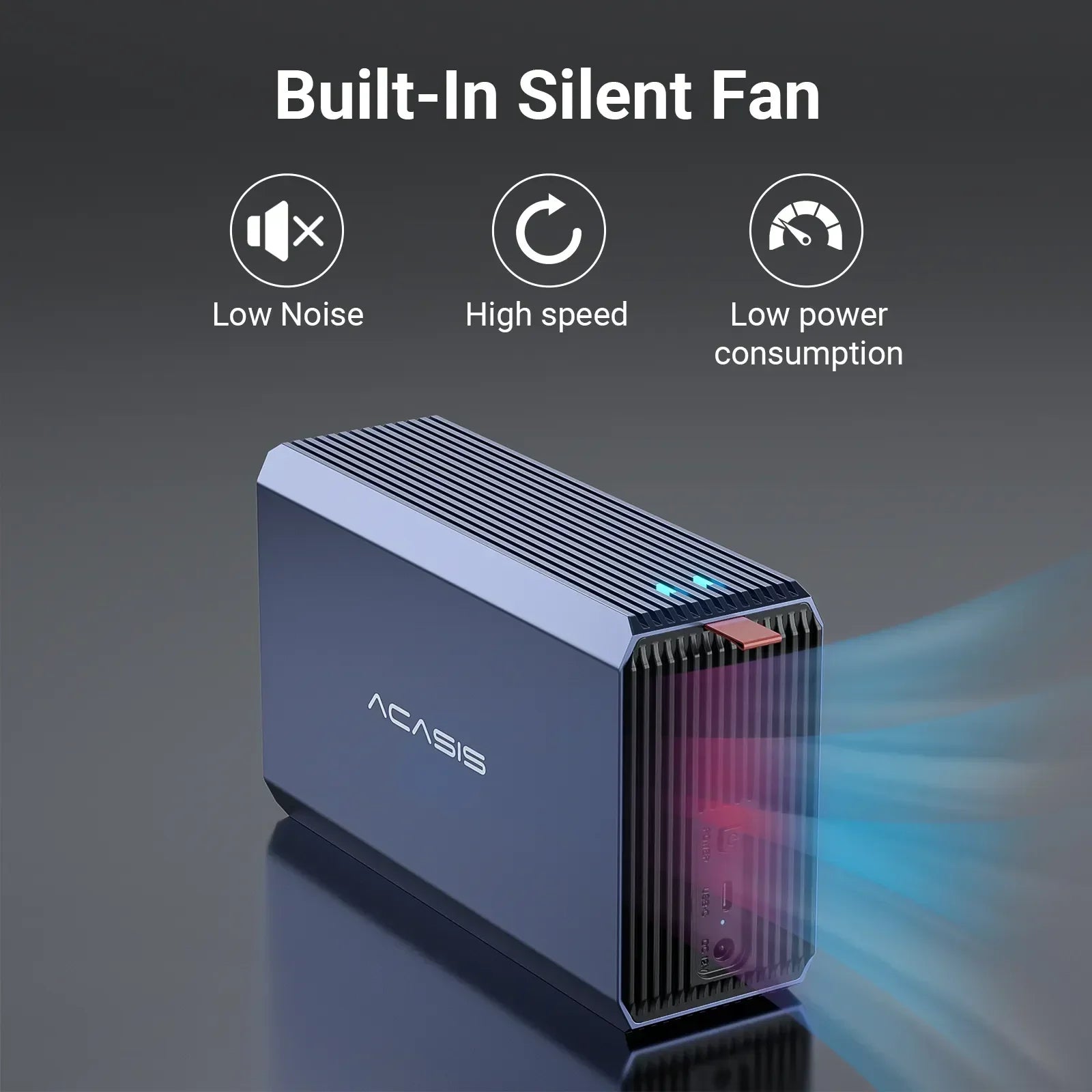 Acasis Dual Bay 3.5/2.5 Inch HDD/SSD Case 48TB External Hard Drive