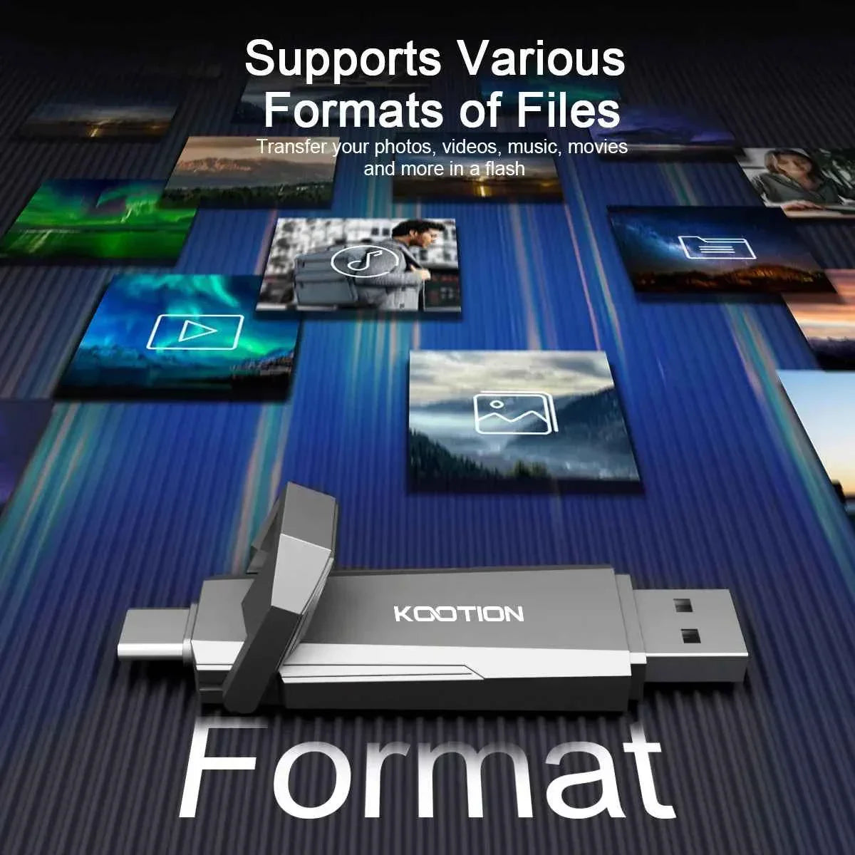 KOOTION U52 Type C USB 3.2 External Solid State Flash Drive 1TB 512GB 256GB