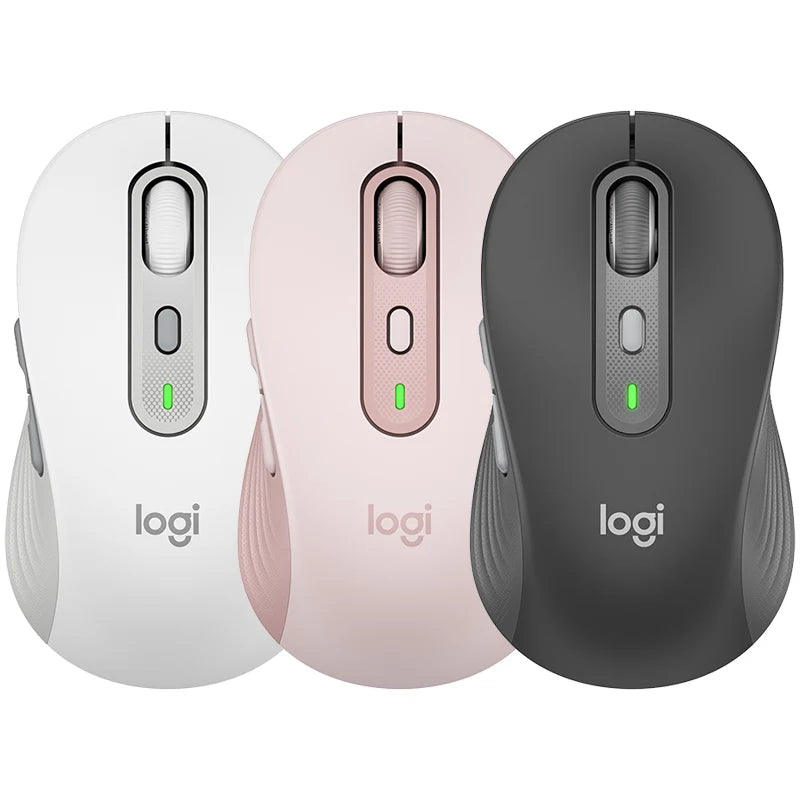 Logitech M750 Wireless Mouse Ergonomic Design Multi-Device Bluetooth & 2.4GHz Silent Click for Office Home PC Laptop