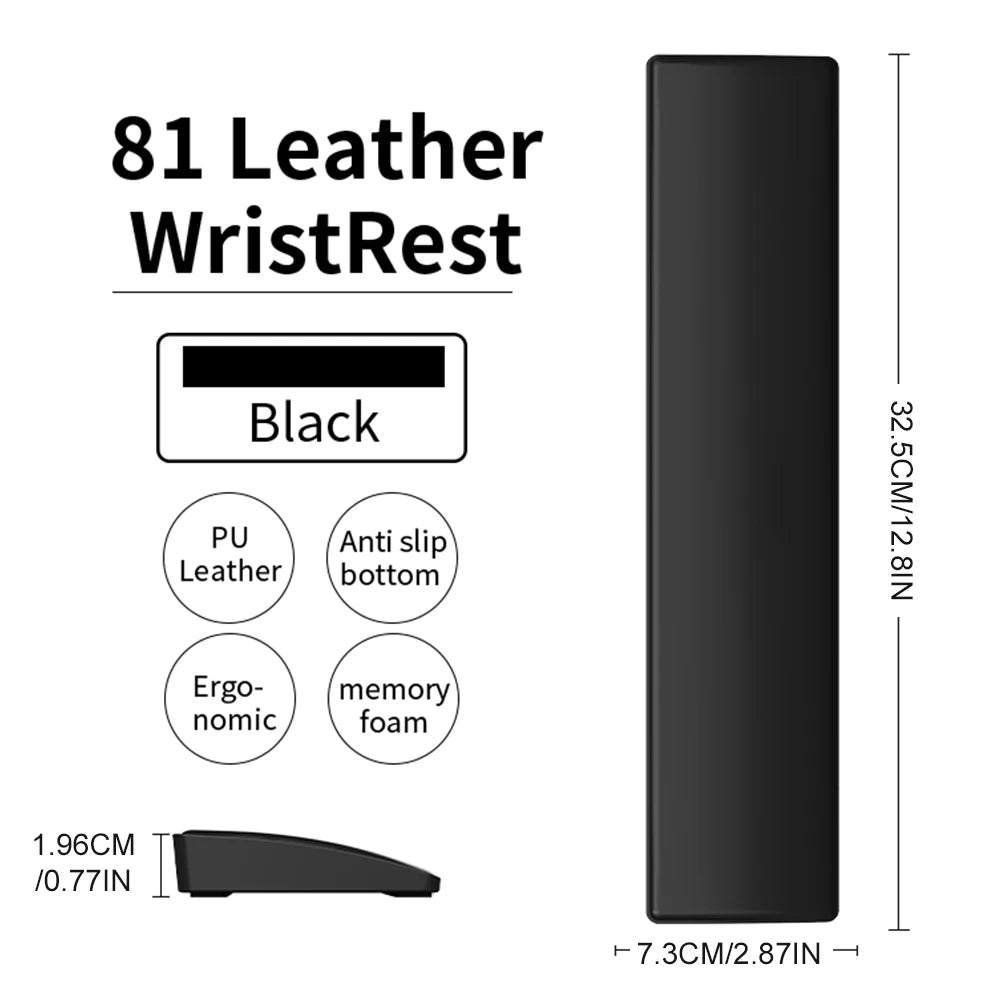 Gaming Keyboard Wrist Rest Pad Ergonometric Memory Foam Anti-Slip Rubber