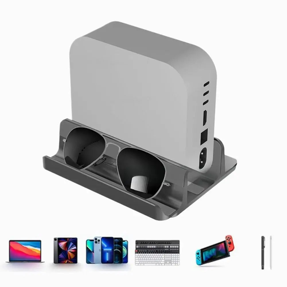 4 in 1 Office Laptop Stand Vertical Save Desktop Space Easy To Place Computer Accessories Scalable Width Office Desk Storage