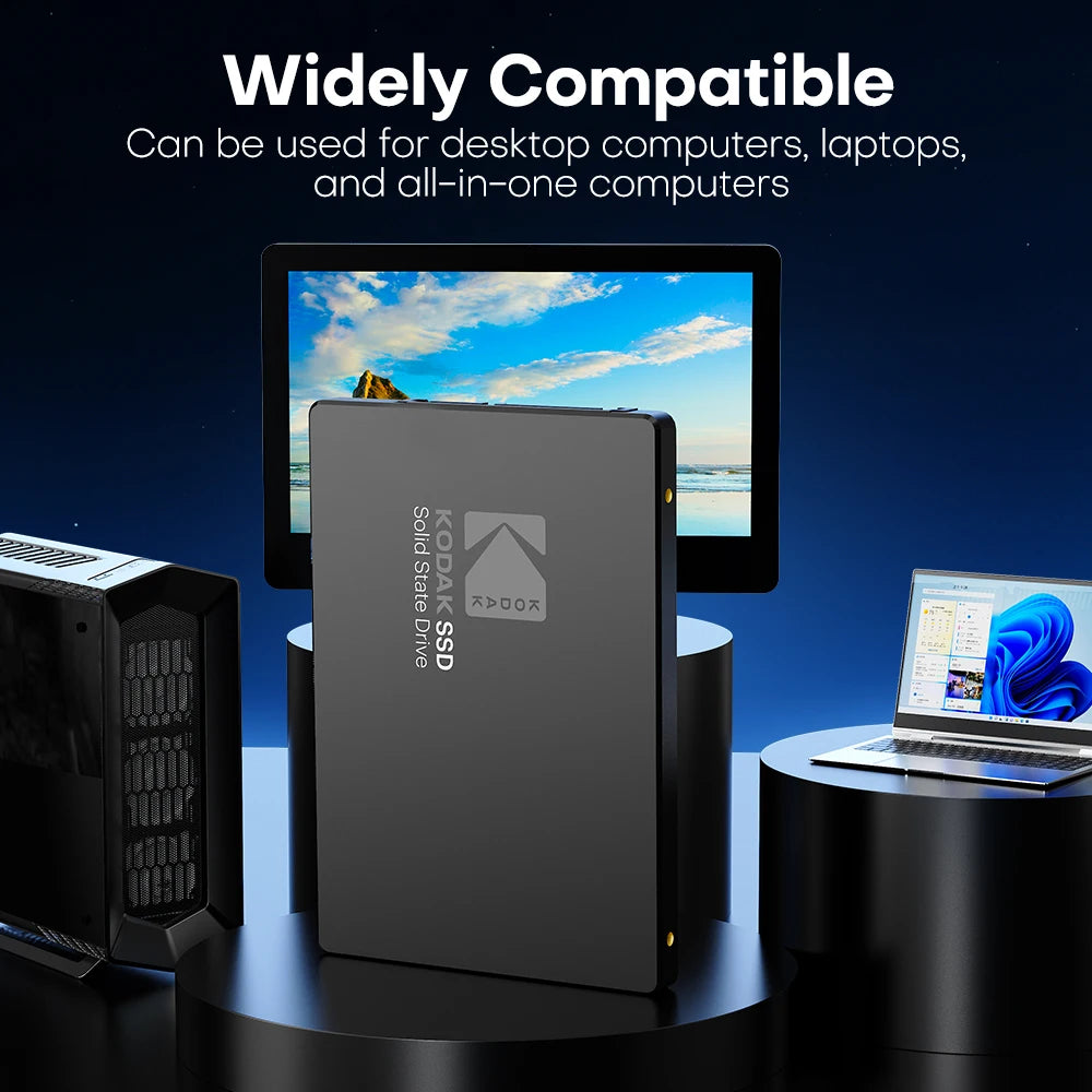 KODAK SSD 512GB 1TB for Laptop Desktop Solid State Drive Sata3 2.5 Inch 128GB 256GB High Speed Hard Disk for Desktop