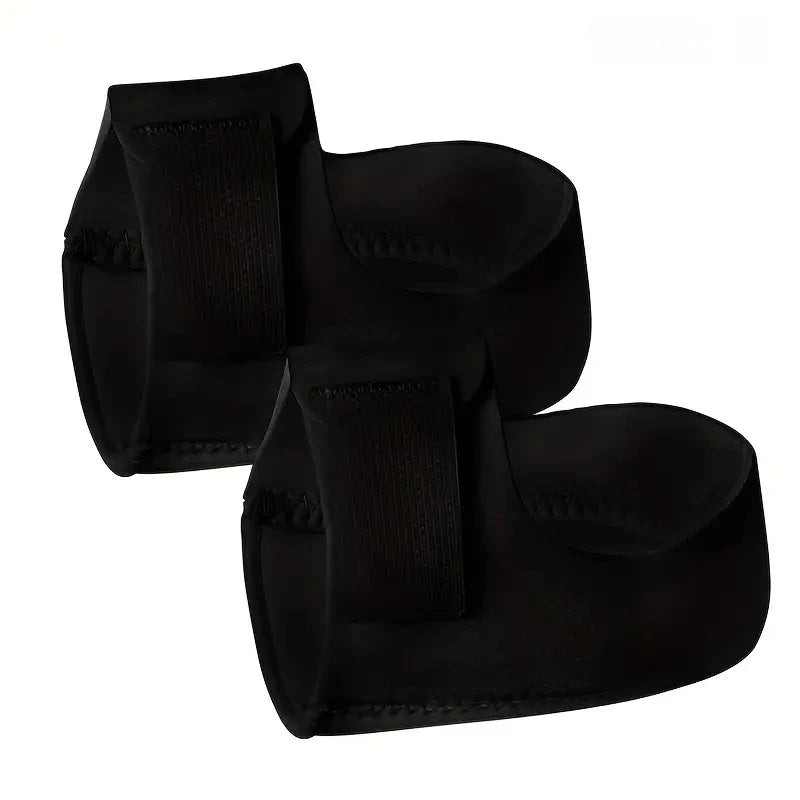 1 Pair Silicone Heel Pads, Shock Absorption, Relieving Leg Pressure, Adjustable Straps, Prevent Slipping Insoles