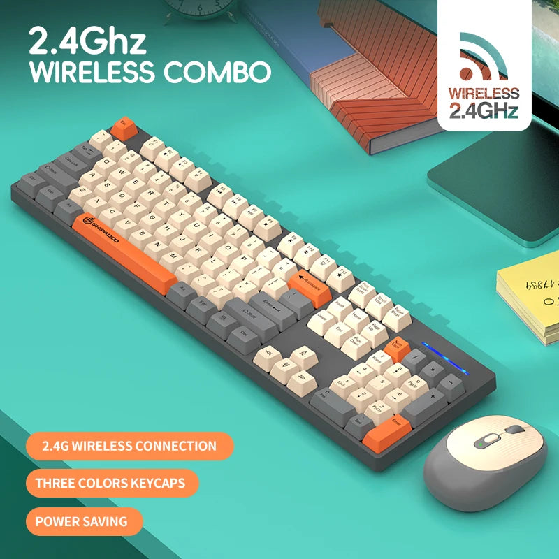 Shipadoo Wireless Keyboard and Mouse Combo Set