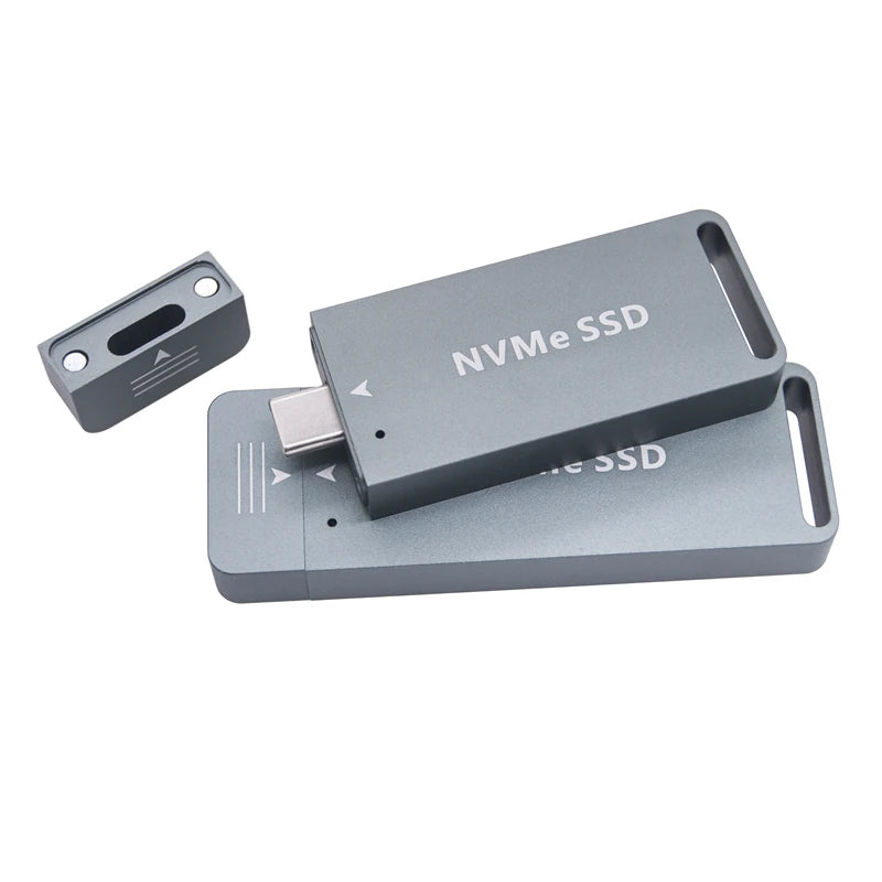 SSD Enclosure External 2230/2242 M.2 SATA/NVME SSD Box CNC Aluminum Case Dual Protocol RTL9210B Chip + Magnetic Protective Cover