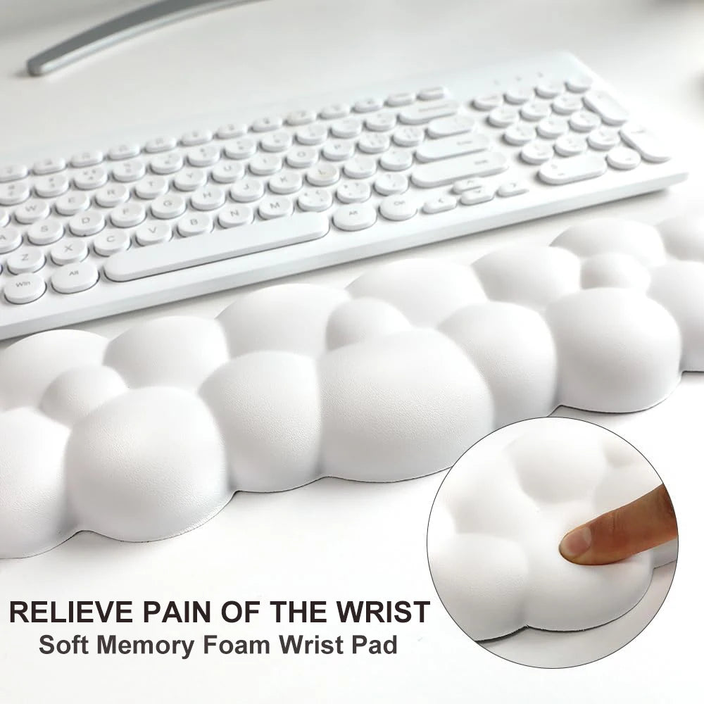 Cloud Shape Wrist Rest Pad Soft PU Material Memory Foam Anti-Slip