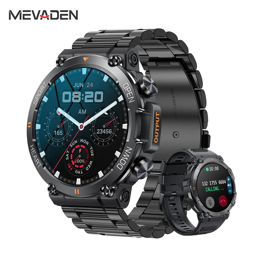 MEVADEN New 1.39 inch Men's Bluetooth Call Smart Watch Sports Fitness Tracker Heart Monitor Smartwatch For Android IOS 400mAh
