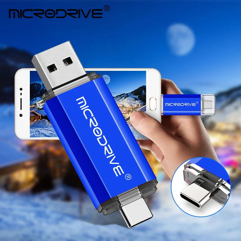 MicroDrive 2-in-1 Type-C OTG USB 2.0 Flash Drive 16GB/32GB/64GB/128GB