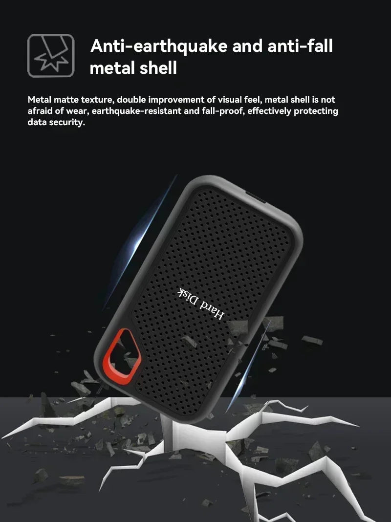 High-speed Solid-state Drive 1TB/2TB Portable SSD 4TB External Hard Drive 256TB Mass Hard Disk USB3.2 Type-C for Laptop/MAC/PC