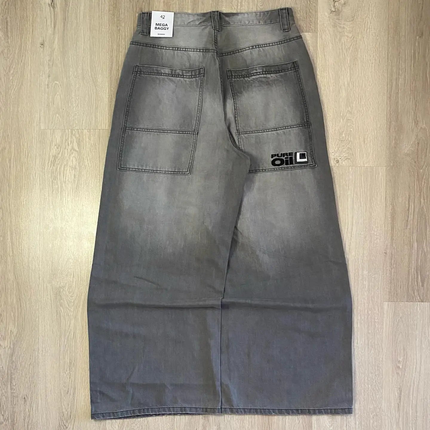 Baggy Wide Leg Designed Jeans