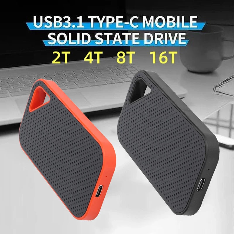 High Speed SSD 12TB Portable Hard Disk USB3.1 Hard Drive Type-C Solid Disk 128TB Original Device For Phone/Loptop//PC