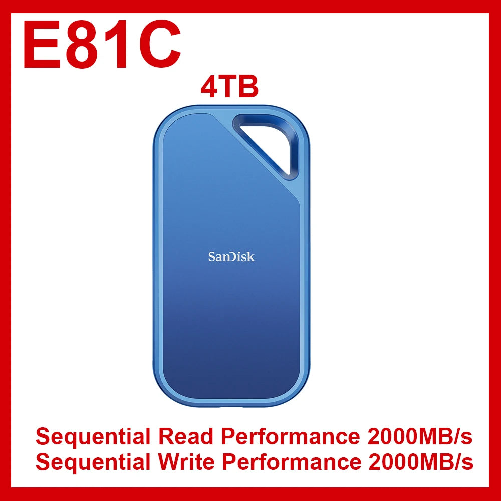 Original E81C PSSD Creator Pro Portable SSD USB 3.2 Gen 2x2 Read up to 2000MB/s