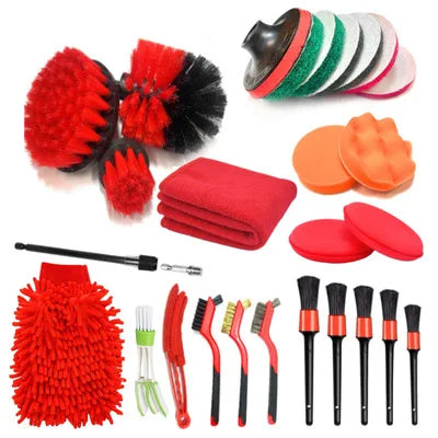 UNTIOR Electric Drill Brush Attachment Set Power Scrubber Brush Car Polisher Kitchen Bathroom Cleaning Tool Car Detailig Brushes