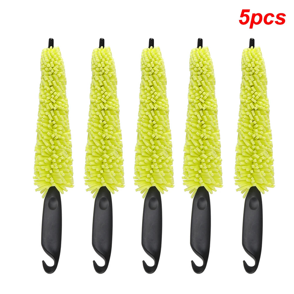 29cm Sponge Brush Motorcycle Wheel Rims Washer Car Hubcaps Wash Auto Cleaning Tool With Handle Bicycle Dirt Pit Bike Accessories