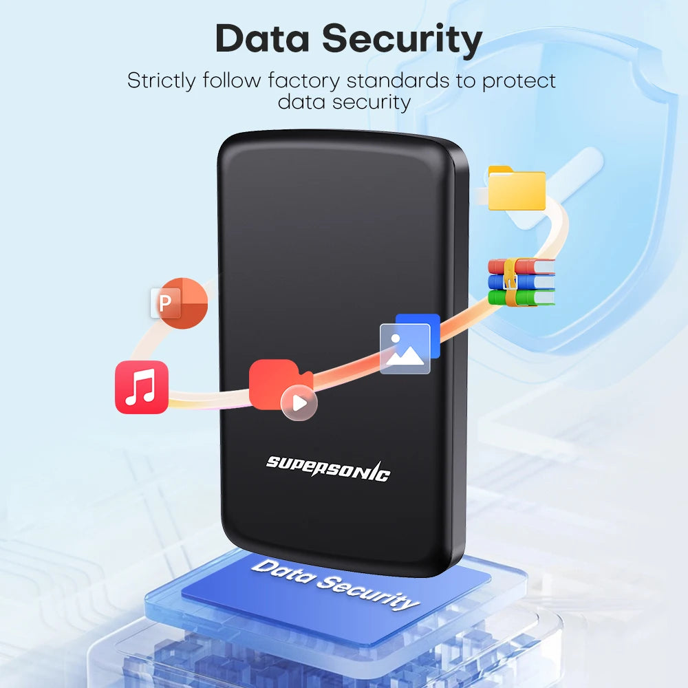 Supersonic Portable Hard Drive PHDD USB 3.0 1TB 500G 2.5 Inch External SSD Hard Disk