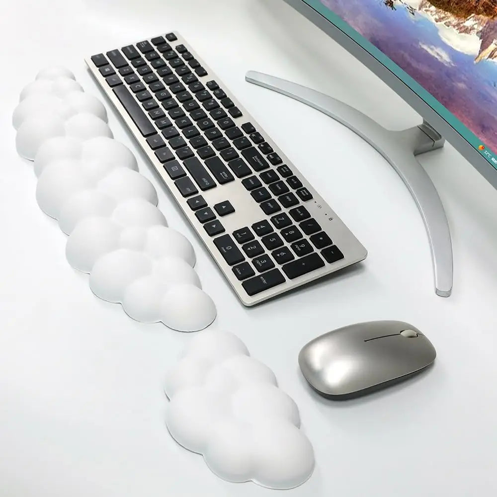Cloud Shape Wrist Rest Pad Soft PU Material Memory Foam Anti-Slip