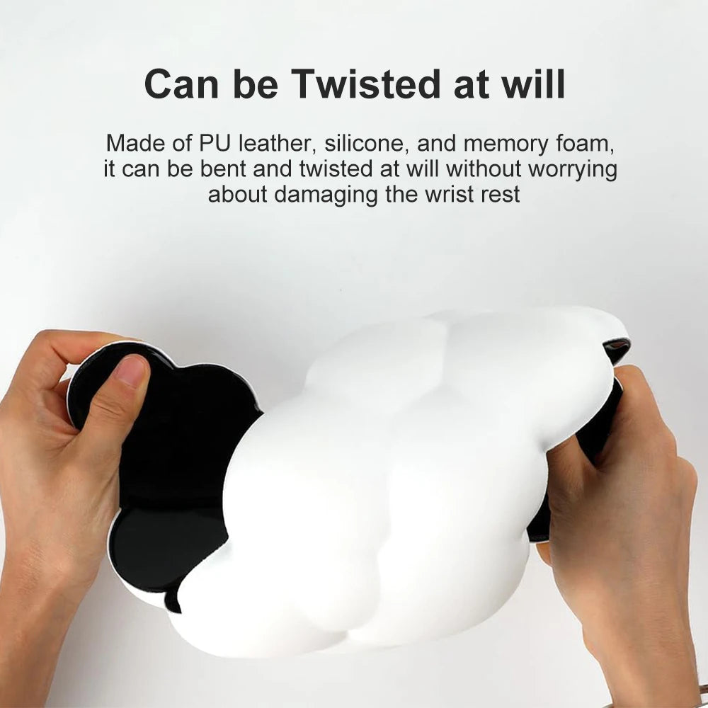 Cloud Shape Wrist Rest Pad Soft PU Material Memory Foam Anti-Slip