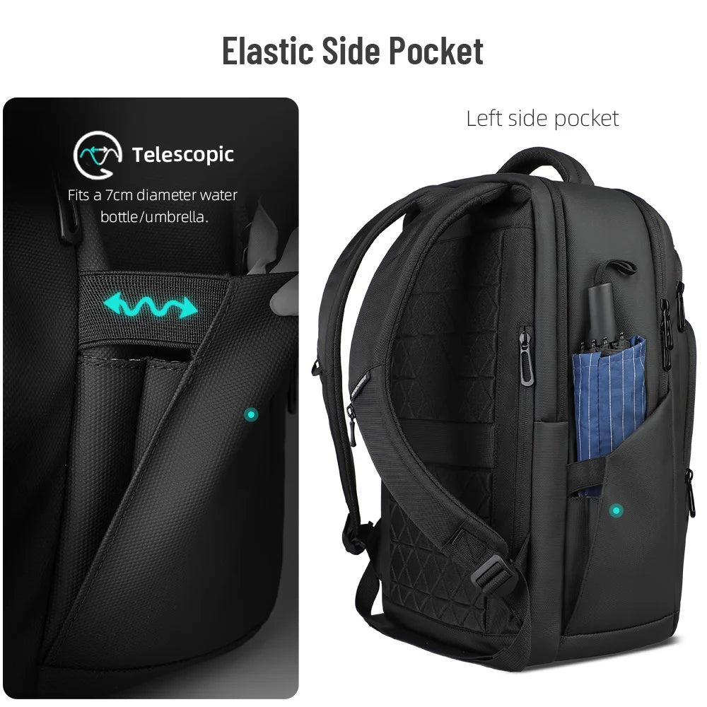 HK Multifunctional Business Backpack Men Large Capacity Travel Backpack Waterproof 17.3" Laptop Bag With USB Office Work Daypack