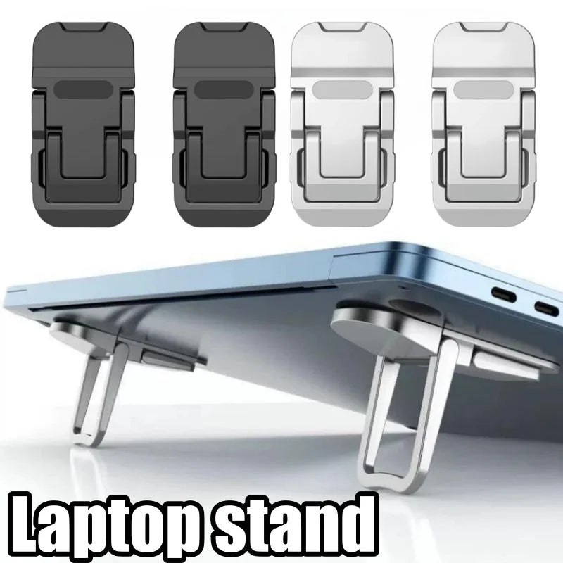 Fashionable Mini Portable Laptop Stand plastic Invisible Heightening Foot Pad Laptop Stand Foldable Desktop Tablet Stand