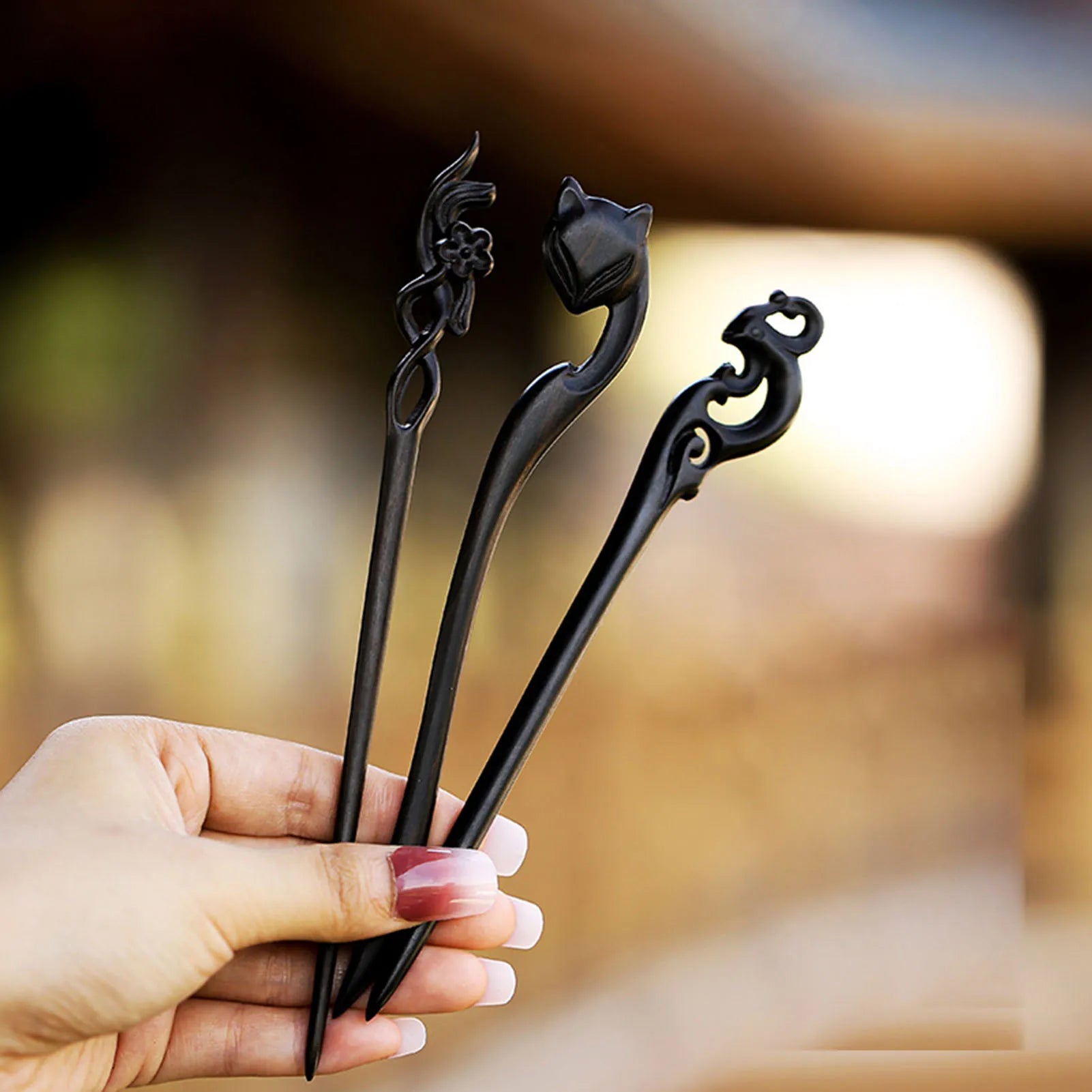 Sandalwood Flower Hairpin