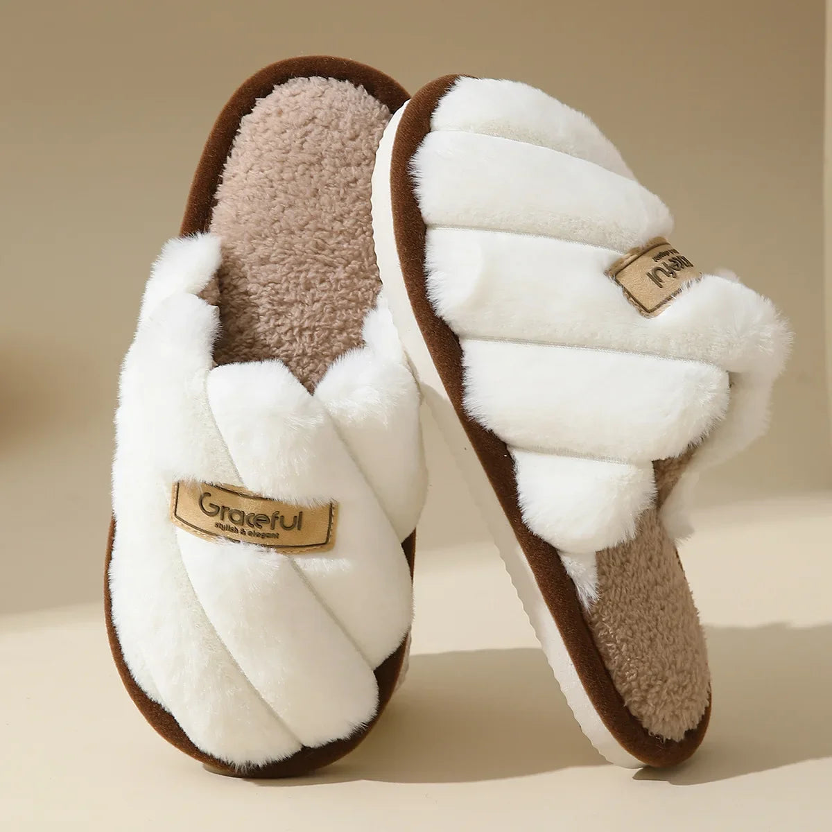 Women's Winter Warm Plush Slippers | Non-Slip, Soft Comfort for Indoor Home
