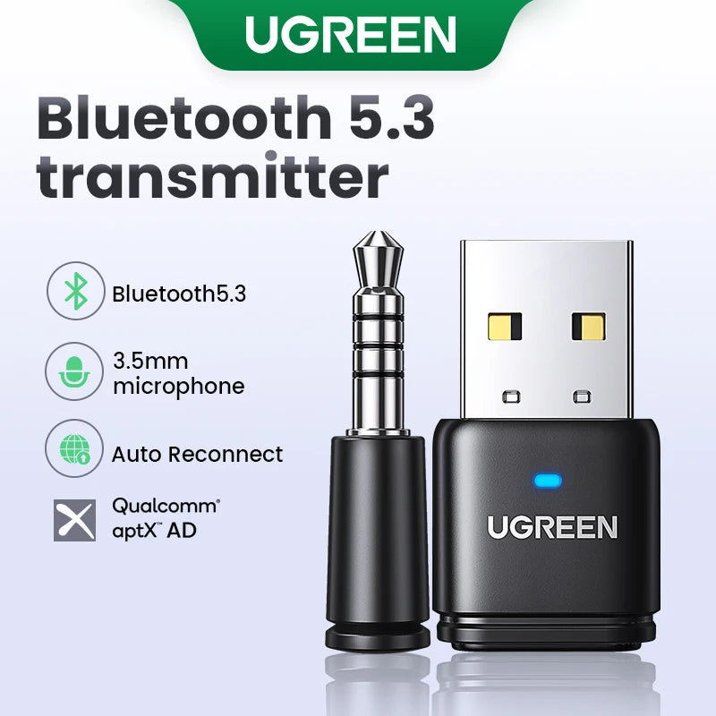 USB Bluetooth 5.3 Transmitter aptX HD AD Audio Adapter