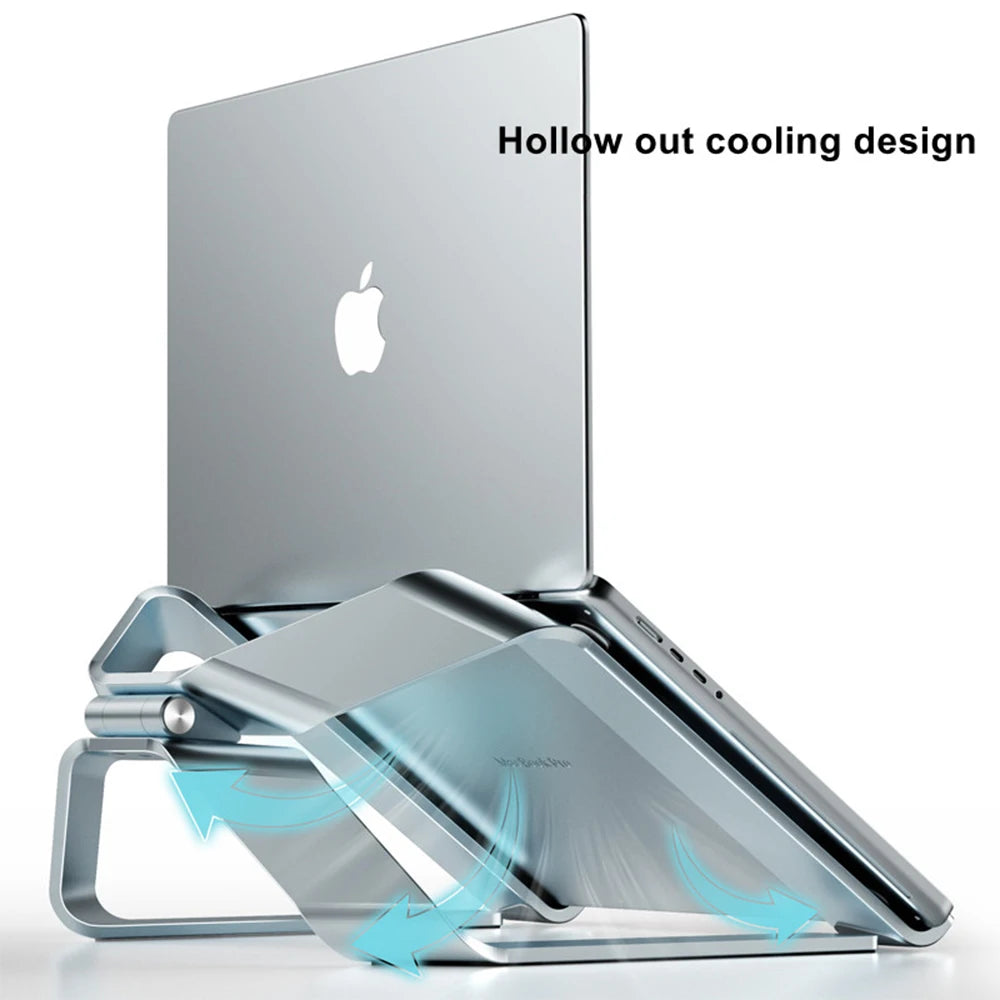 Laptop Stand Adjustable Aluminum Alloy Notebook Tablet Stand Up to 17.3 Inch Laptop Portable Fold Holder Cooling Bracket Support