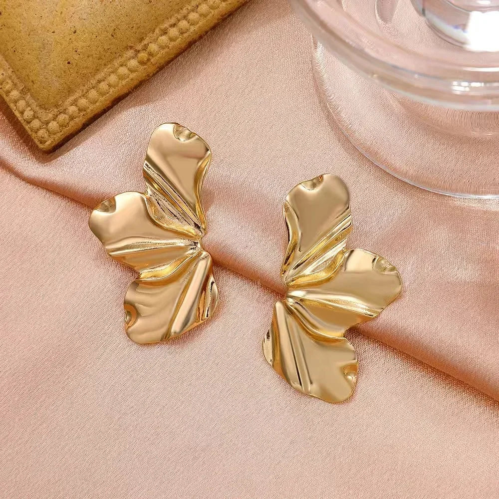 Gold Flower Earrings