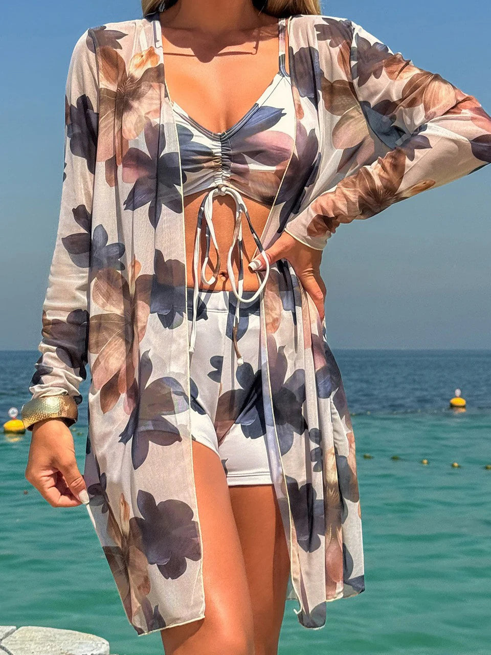 3 Pieces Tie Dye Bikinis Swimsuit 2025