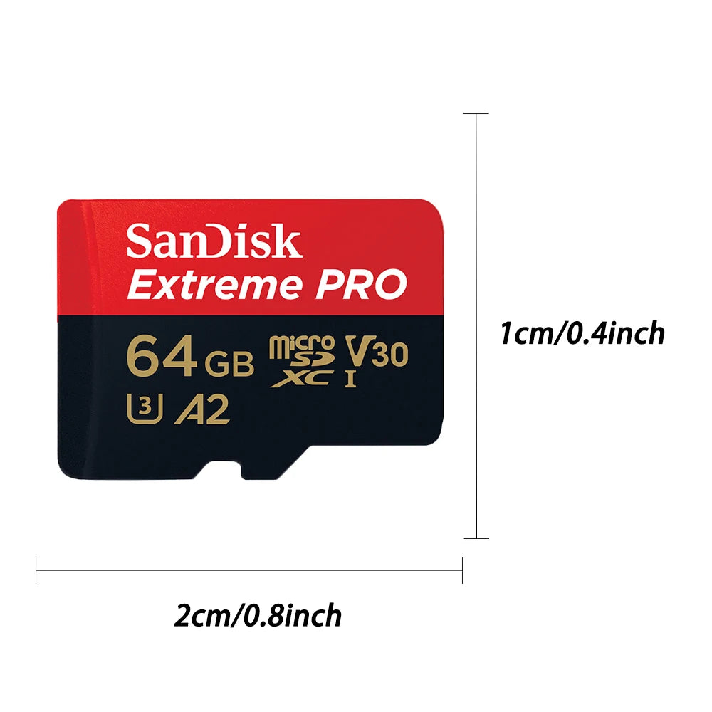 SanDisk Extreme PRO Micro SD Card 128GB 64GB 32GB 512GB 256G 400G Micro SD 1TB Flash Memory Card SD U3 4K V30 Microsd TF Cards