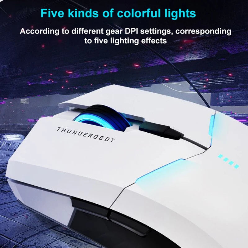 New ThundeRobot ML701 Wireless Gaming Mouse 4000DPI 600mAh Gamer Rechargeable 2.4G PAW3212 Wireless Mouse for Laptop PC Gaming