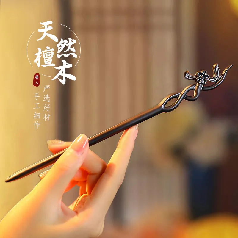 Sandalwood Flower Hairpin