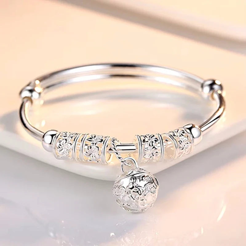 925 Silver Hollow Bell Bangle