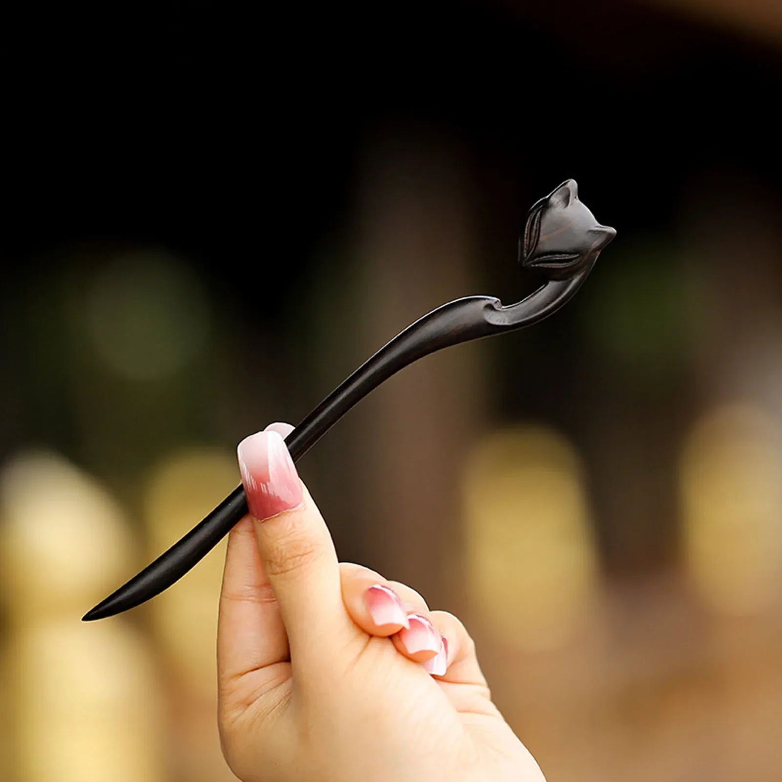 Sandalwood Flower Hairpin