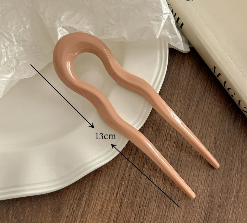 Acrylic Women's Hairpin Back Head Updo Pin