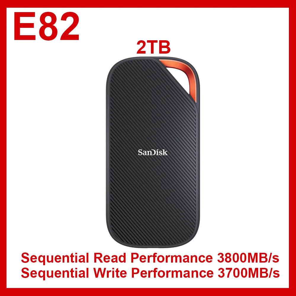 Original E82 Extreme PRO Portable SSD with USB4 Up to 3800 MB/s Read Solid State Drive